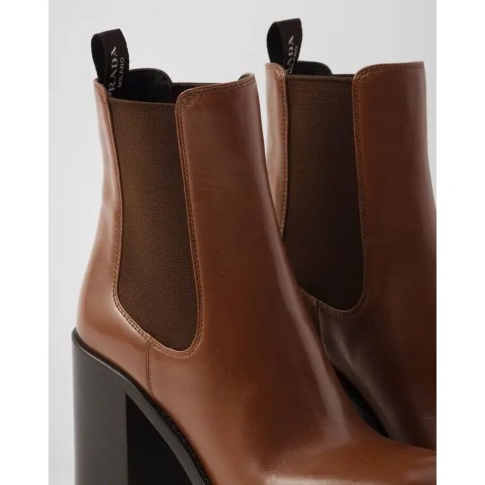 PRADA LEATHER ANKLE BOOTS SIZE EU 36.5 $1790 - Picture 5 of 16
